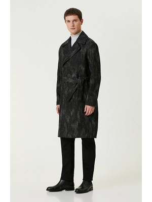 Network Black Wool Blend Overcoat