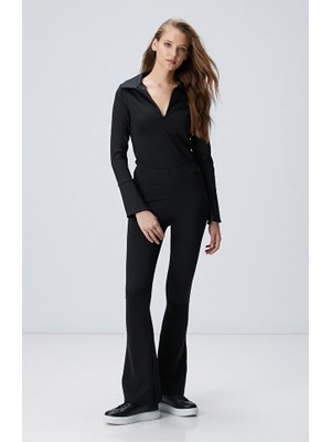 Network N-Tech Black Flare Fit Sweatpants