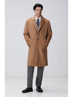 Network Limited Camel Wool Overcoat