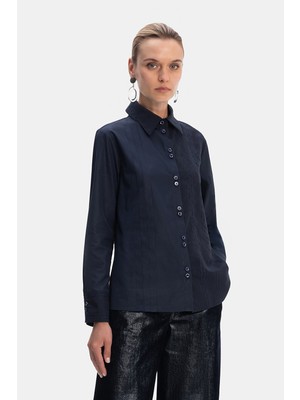 Vakko Navy Long Sleeve Shirt