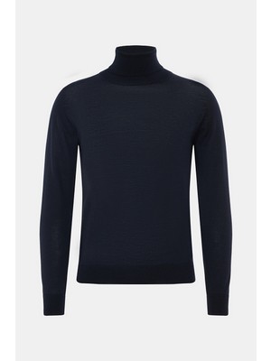 Vakko By Danıele Fıesolı Navy Turtleneck Knitwear