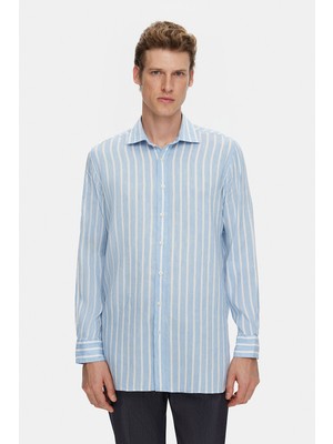 Vakko Striped Casual Shirt