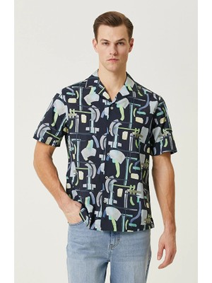 Network Navy And Green Shirt