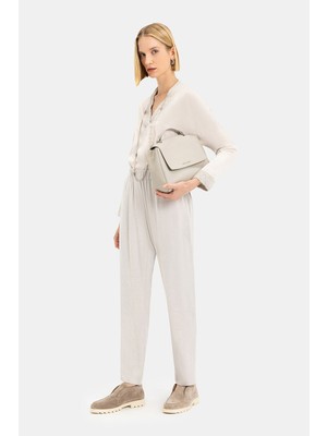 Vakko Grey Slim-Leg Trousers