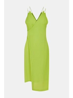 Vakko Green Strappy Dress