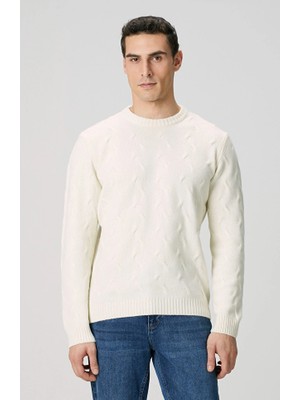 Network Limited Off-White Wool Cashmere Blend Knit Sweater
