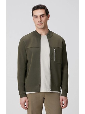 Network Khaki Pocket Detail Knit Jacket