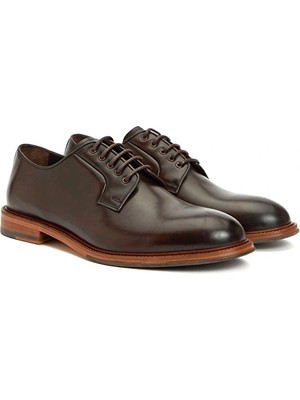 Network Brown Men's Leather Shoes