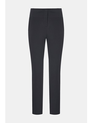 Vakko Dark Navy Slim-Leg Trousers
