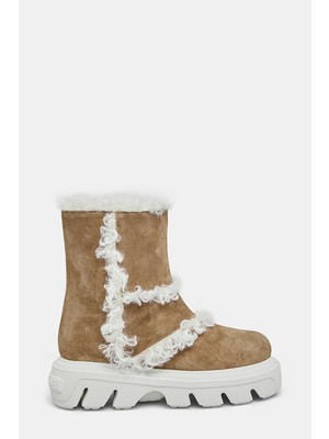 Casadei Casadeı Camel Faux Fur Boots