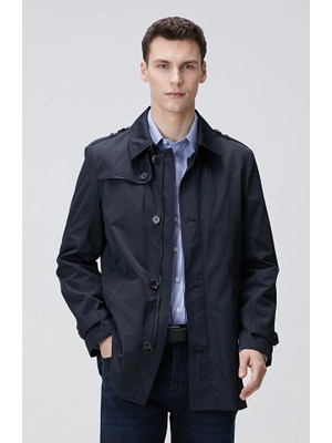 Network Navy Trench Coat