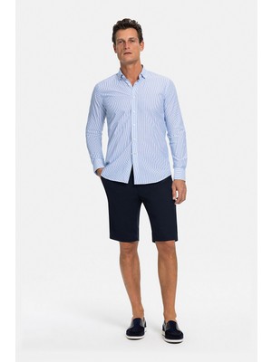 Vakko Striped Casual Shirt