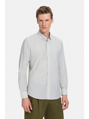 Vakko Striped Casual Shirt