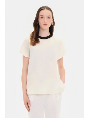 Vakko Ecru Blouse