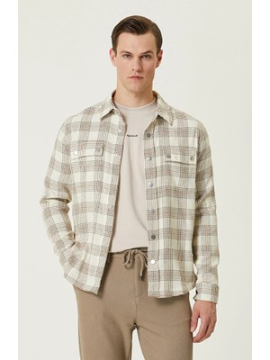 Network Beige Plaid Overshirt