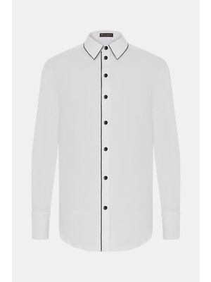 Vakko White Long Sleeve Shirt