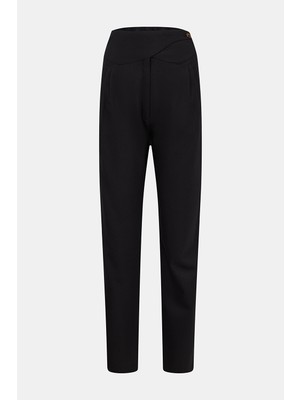 Blaze Black Straight-Leg Wool Trousers