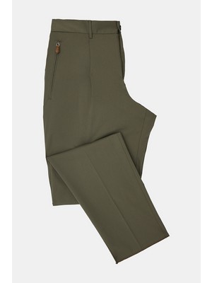 Vakko By PT01 Khaki Poplin Trousers
