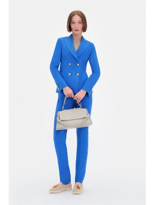 Vakko By Taglıatore Blue Slim-Leg Trousers