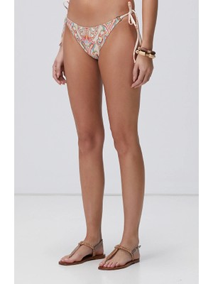 Network Beige Patterned Bikini Bottom