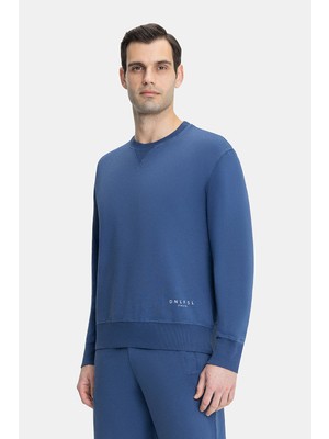 Vakko By Danıele Fıesolı Indigo Round Neck Sweatshirt