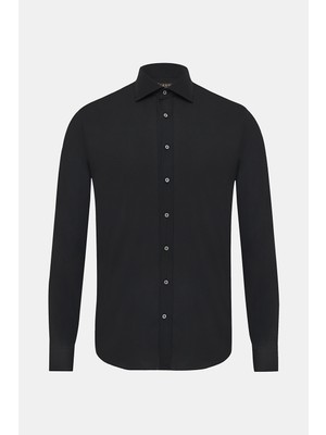 Vakko Black Exclusive Poplin Shirt