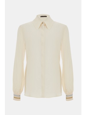 Vakko Ecru Long Sleeve Shirt