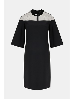 Vakko Black Midi Dress
