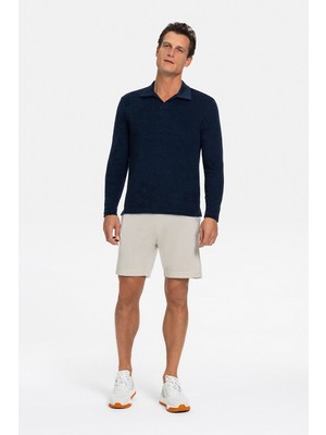 Vakko By Danıele Fıesolı Beige Cupro Shorts