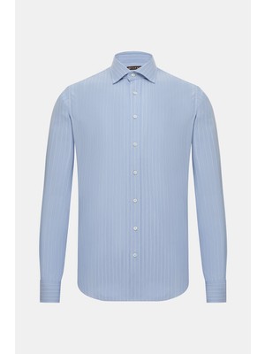 Vakko Striped Pattern Shirt