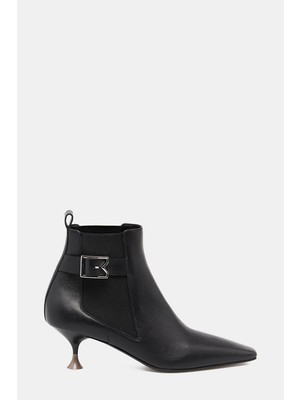 3 Juın Black Leather Boots
