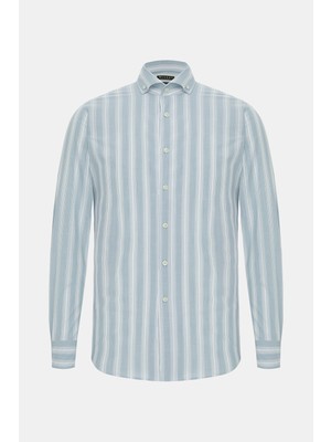 Vakko Striped Casual Shirt