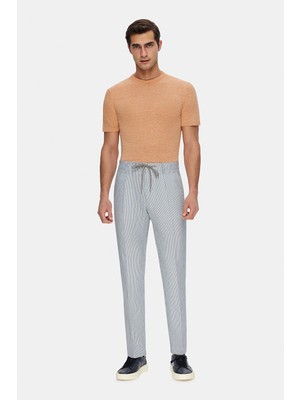 Vakko By Berwıch Blue Striped Trousers