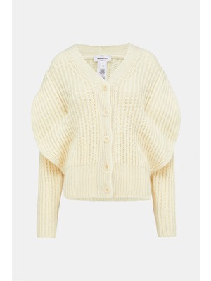 Fabiana Filippi Fabıana Fılıppı Ecru V-Neck Knit Sweater