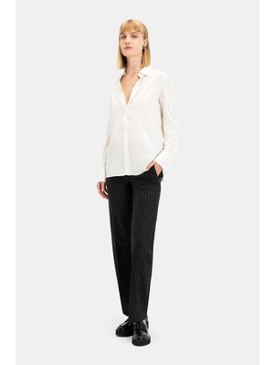 Vakko Black Straight-Leg Trousers