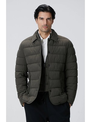 Network Khaki Puffer Coat Jacket