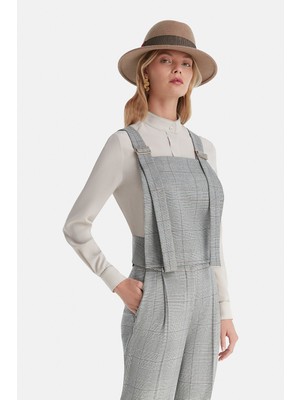Vakko By Lorena Antonıazzı Grey Virgin Wool Blouse