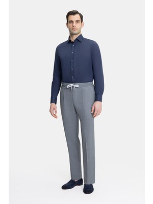 Vakko By PT01 Grey Melange Trousers