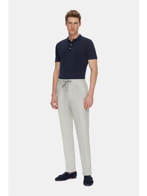 Vakko By Berwıch Grey Striped Trousers
