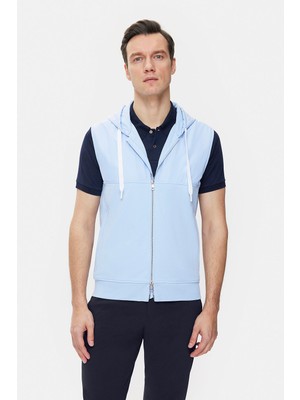 Vakko Light Blue Hooded Sweatshirt