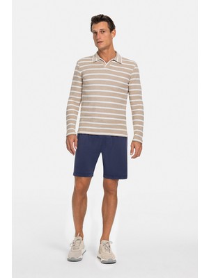 Vakko By Danıele Fıesolı Navy Cupro Shorts