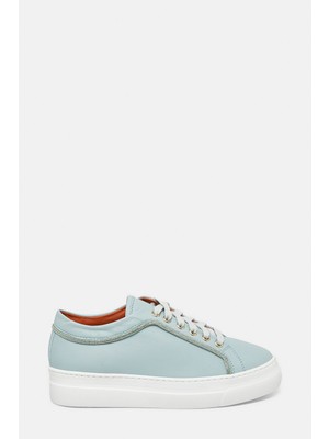 Vakko Mint Leather Sneakers