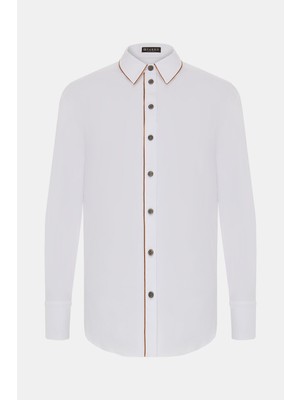 Vakko White Long Sleeve Shirt