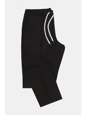 Vakko By PT01 Black Trousers