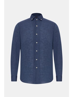 Vakko Linen Cotton Casual Shirt