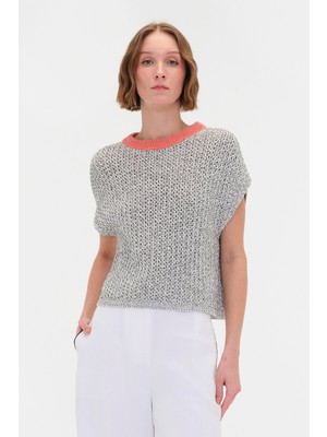 Fabiana Filippi Fabıana Fılıppı Grey Melange Knitted Sweater