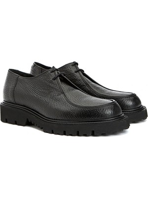 Network Black Men's Leather Shoes