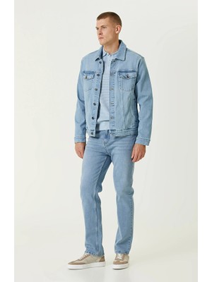 Network Ice Blue Straight Fit Denim Pants
