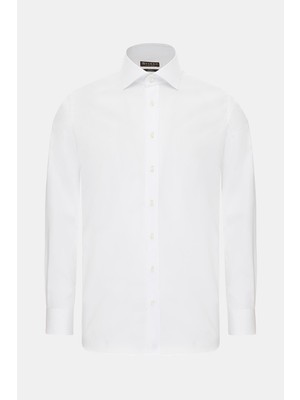 Vakko White Exclusive Poplin Shirt