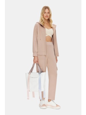 Vakko Beige Hooded Sweatshirt